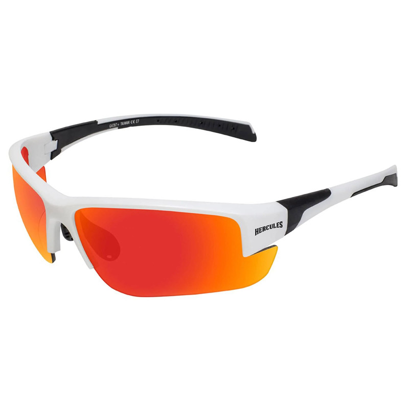 Hercules 7 White Frame Red G-Tech Safety Lenses